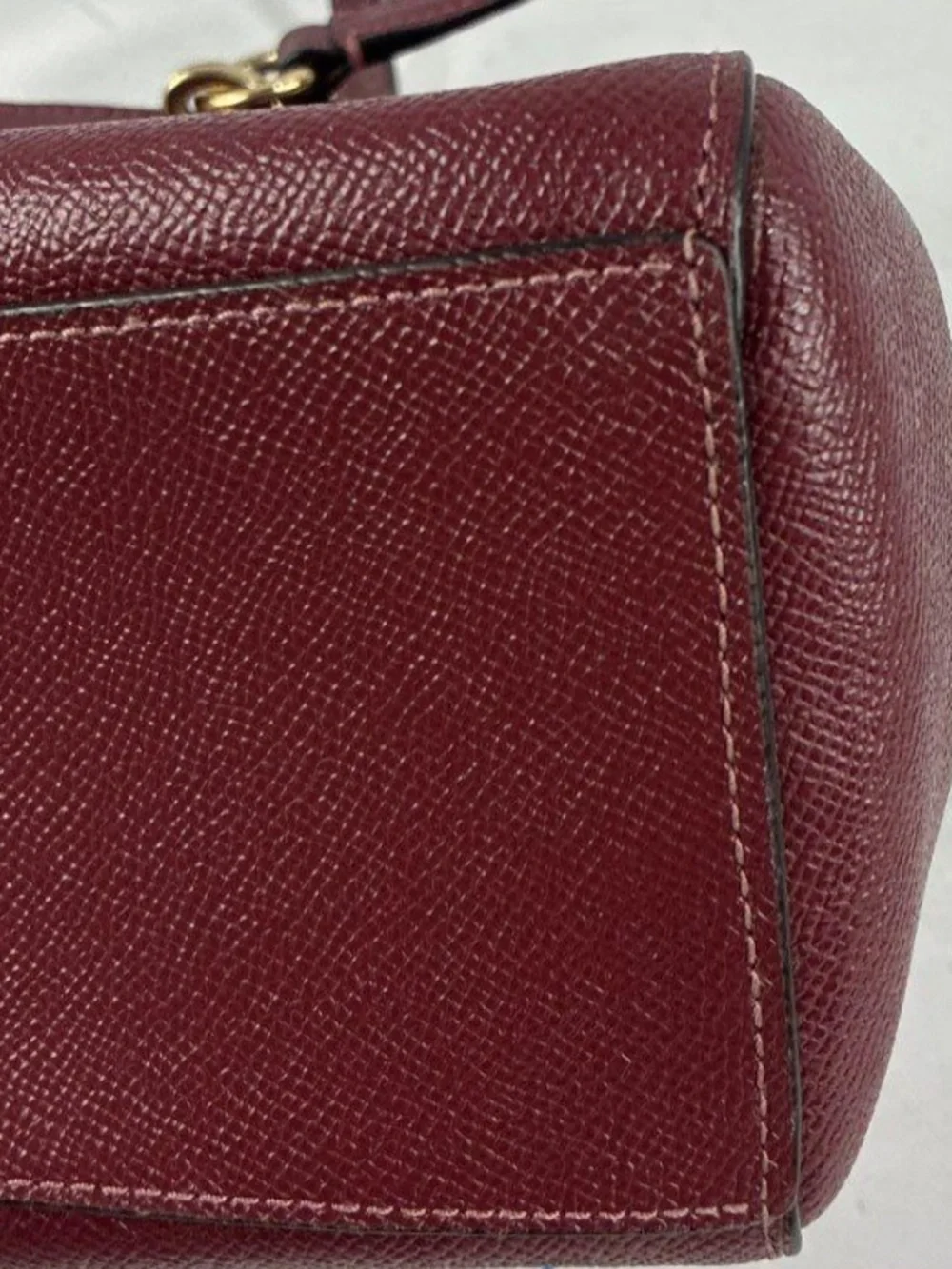 Coach structured leather